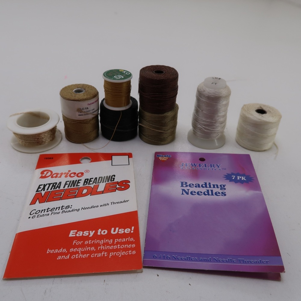 Lot Of Miscellaneous Sewing Bead Thread and beading needles Jewlery Making suppl